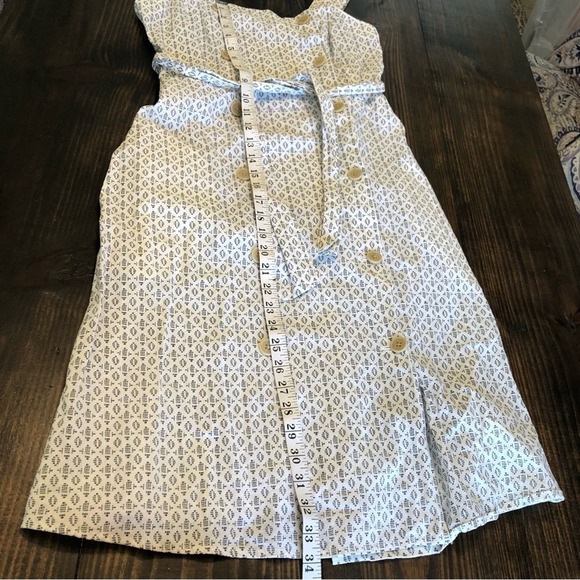 A New Day Jumper Dress Geometric Pattern Belted Pockets Square Neck Women’s 4 - Picture 5 of 10